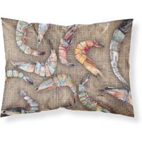"Caroline's Treasures 8738PILLOWCASE Shrimp Moisture Wicking Fabric Standard Pillowcase, Large, Multicolor"
