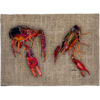 "Caroline's Treasures 8739PLMT Crawfish Fabric Placemat, Multicolor"
