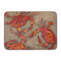 "Caroline's Treasures Cooked Crabs on Faux Burlap Floor Mat, 19"" x 27"", Multicolor"