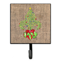 "Caroline's Treasures 8745SH4 Christmas Tree Fleur De Lis Leash Holder or Key Hook, Small, Multicolor"