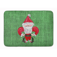 "Caroline's Treasures Christmas Santa Fleur de lis Floor Mat, 19"" x 27"", Multicolor"