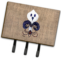 "Caroline's Treasures 8749TH68 Halloween Ghost Spider Bat Fleur De Lis Leash Holder or Key Hook, Large, Multicolor"