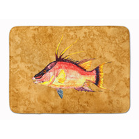 "Caroline's Treasures Hog Snapper on Gold Floor Mat, 19"" x 27"", Multicolor"