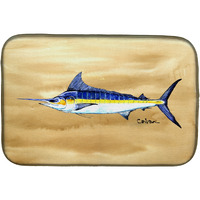 "Caroline's Treasures Swordfish On Sandy Beach Dish Drying Mat, 14"" x 21"", Multicolor"
