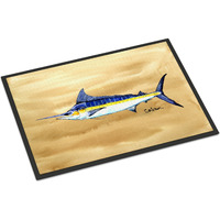 "Caroline's Treasures 8754JMAT Swordfish on Sandy Beach Indoor or Outdoor Mat, 24 x 36"", Multicolor"