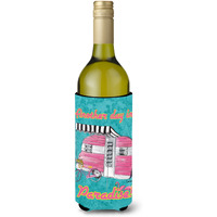 Another Day in Paradise Retro Glamping Trailer Wine Bottle Beverage Insulator Beverage Insulator Hugger