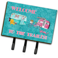 "Caroline's Treasures 8760TH68 Welcome To The Trailer Leash or Key Holder, Large, Multicolor"