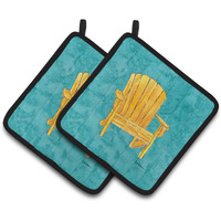 "Caroline's Treasures Welcome To The Trailer Pair of Pot Holders 8761PTHD, 7.5HX7.5W, Multicolor"
