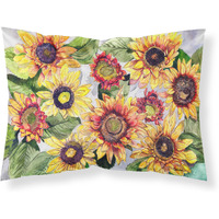"Caroline's Treasures 8766PILLOWCASE Sunflowers Moisture Wicking Fabric Standard Pillowcase, Large, Multicolor"