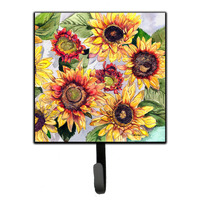 "Caroline's Treasures 8766SH4 Flower-Sunflower Leash Holder or Key Hook, Small, Multicolor"
