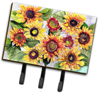"Caroline's Treasures 8766TH68 Sunflowers Leash or Key Holder, Large, Multicolor"