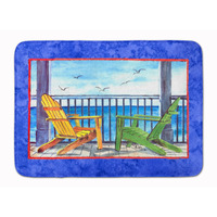 "Caroline's Treasures Adirondack Chairs Blue Floor Mat, 19"" x 27"", Multicolor"