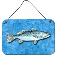 "Caroline's Treasures Fish-Trout Indoor Aluminum Metal Wall or Door Hanging Prints, 8 x 12"", Multicolor"