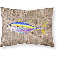 "Caroline's Treasures 8771PILLOWCASE Fish-Tuna Moisture Wicking Fabric Standard Pillowcase, Large, Multicolor"