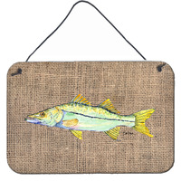 "Caroline's Treasures Fish-Snook Indoor Aluminum Metal Wall or Door Hanging Prints, 8 x 12"", Multicolor"