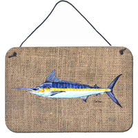 "Caroline's Treasures Fish-Marlin Indoor Aluminum Metal Wall or Door Hanging Prints, 8 x 12"", Multicolor"