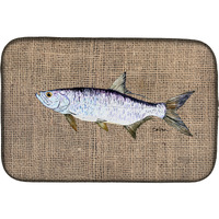"Caroline's Treasures Fish-Tarpon Dish Drying Mat, 14 x 21, Multicolor"