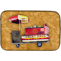 "Caroline's Treasures Hot Dog Dish Drying Mat, 14"" x 21"", Multicolor"