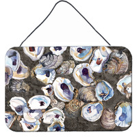 "Caroline's Treasures Oysters Aluminum Metal Wall or Door Hanging Prints, 8 x 12"""