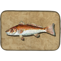 "Caroline's Treasures Red Fish Dish Drying Mat, 14"" x 21"", Multicolor"