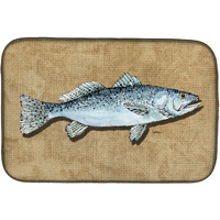 "Caroline's Treasures Speckled Trout Dish Drying Mat, 14"" x 21"", Multicolor"