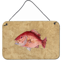 "Caroline's Treasures 8812DS812 Strawberry Snapper Aluminum Metal Wall or Door Hanging Prints, 8 x 12"""