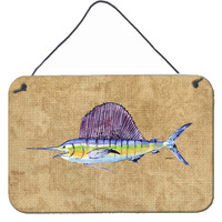 "Caroline's Treasures Swordfish Aluminum Metal Wall or Door Hanging Prints, 8 x 12"""