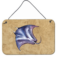 "Caroline's Treasures Stingray Aluminum Metal Wall or Door Hanging Prints, 8 x 12"""