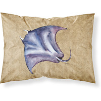 "Caroline's Treasures 8814PILLOWCASE Stingray Moisture Wicking Fabric Standard Pillowcase, Large, Multicolor"