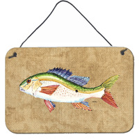 "Caroline's Treasures Rainbow Trout Aluminum Metal Wall or Door Hanging Prints, 8 x 12"""