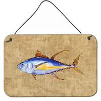 "Caroline's Treasures 8817DS812 Tuna Fish Aluminum Metal Wall or Door Hanging Prints, 8 x 12"""