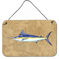 "Caroline's Treasures 8818DS812 Blue Marlin Aluminum Metal Wall or Door Hanging Prints, 8 x 12"""
