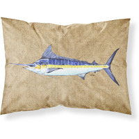 "Caroline's Treasures 8818PILLOWCASE Blue Marlin Moisture Wicking Fabric Standard Pillowcase, Large, Multicolor"