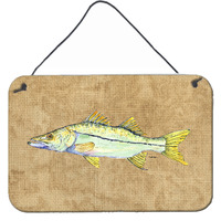 "Caroline's Treasures Snook Aluminum Metal Wall or Door Hanging Prints, 8 x 12"""