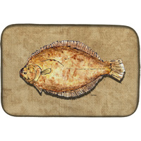 "Caroline's Treasures Flounder Dish Drying Mat, 14"" x 21"", Multicolor"