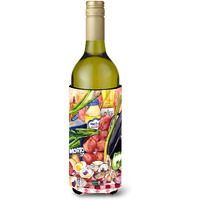Recipe for Gumbo and Potato Salad  Flag Wine Bottle Beverage Insulator Beverage Insulator Hugger