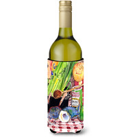Recipe for Gumbo and Potato Salad  Flag Wine Bottle Beverage Insulator Beverage Insulator Hugger 8825-2LITERK