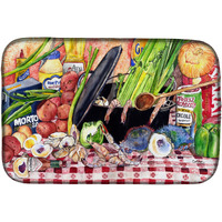 "Caroline's Treasures Gumbo And Potato Salad Dish Drying Mat, 14"" x 21"", Multicolor"
