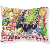 "Caroline's Treasures 8825PILLOWCASE Gumbo And Potato Salad Moisture Wicking Fabric Standard Pillowcase, Large, Multicolor"