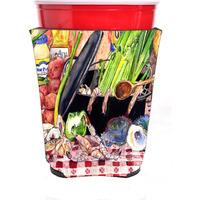 Gumbo and Potato Salad  Red Solo Cup Beverage Insulator Hugger