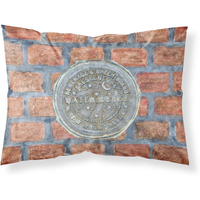 "Caroline's Treasures 8829PILLOWCASE New Orleans Water Meter On Bricks Moisture Wicking Fabric Standard Pillowcase, Large, Multicolor"