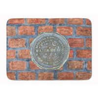 "Caroline's Treasures New Orleans Watermeter on Bricks Floor Mat, 19"" x 27"", Multicolor"