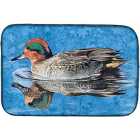 "Caroline's Treasures Teal Duck Dish Drying Mat, 14"" x 21"", Multicolor"