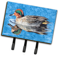 "Caroline's Treasures 8830TH68 Teal Duck Leash or Key Holder, Large, Multicolor"