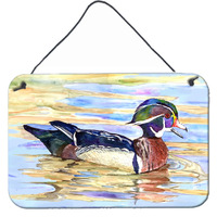 "Caroline's Treasures Wood Duck Aluminum Metal Wall or Door Hanging Prints, 8 x 12"""