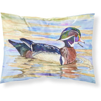 "Caroline's Treasures 8831PILLOWCASE Wood Duck Moisture Wicking Fabric Standard Pillowcase, Large, Multicolor"