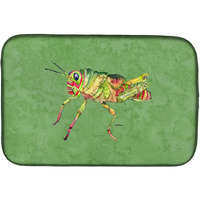 "Caroline's Treasures Grasshopper On Avocado Dish Drying Mat, 14"" x 21"", Multicolor"