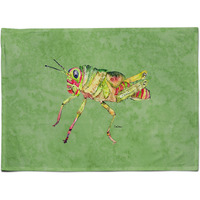 "Caroline's Treasures 8848PLMT Grasshopper On Avocado Fabric Placemat, Multicolor"