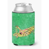 Grasshopper on Green Can or Bottle Beverage Insulator Hugger