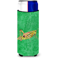 Grasshopper on Green Ultra Beverage Insulators for slim cans 8849MUK